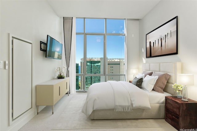 1189 Waimanu St Unit 4301, Honolulu, HI 96814 - bedroom with expansive windows and light colored carpet