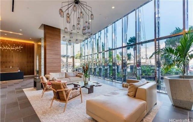 1189 Waimanu St Unit 4301, Honolulu, HI 96814 - building lobby with a wall of windows and recessed lighting