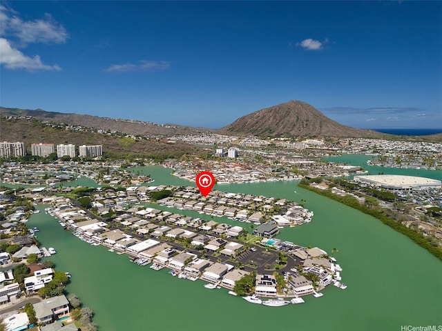 356 Opihikao Pl Unit 542, Honolulu, HI 96825 - aerial view of property's location with a water and mountain view