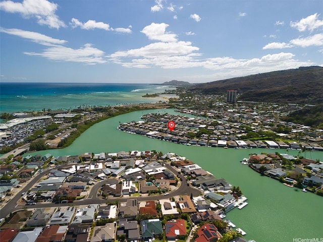 356 Opihikao Pl Unit 542, Honolulu, HI 96825 - aerial overview of property's location with a nearby body of water and nearby suburban area