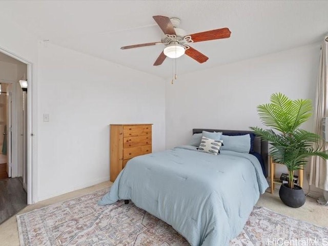 95-2055 Waikalani Pl Unit B404, Mililani, HI 96789 - bedroom with light colored carpet and ceiling fan