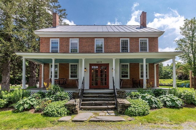 view of front of home with covered porch