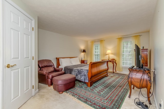 view of carpeted bedroom