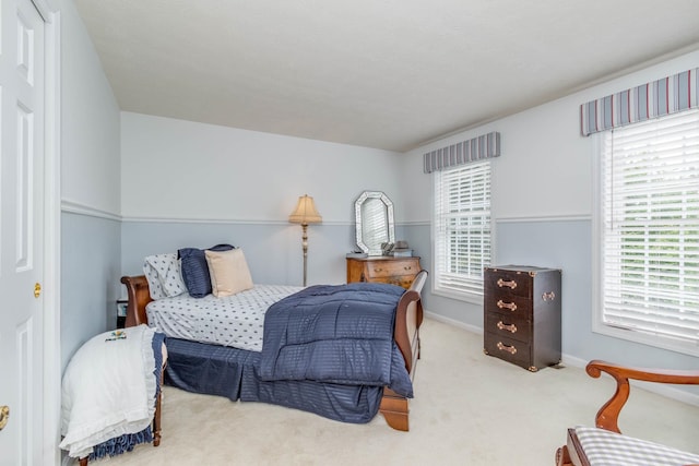 view of carpeted bedroom