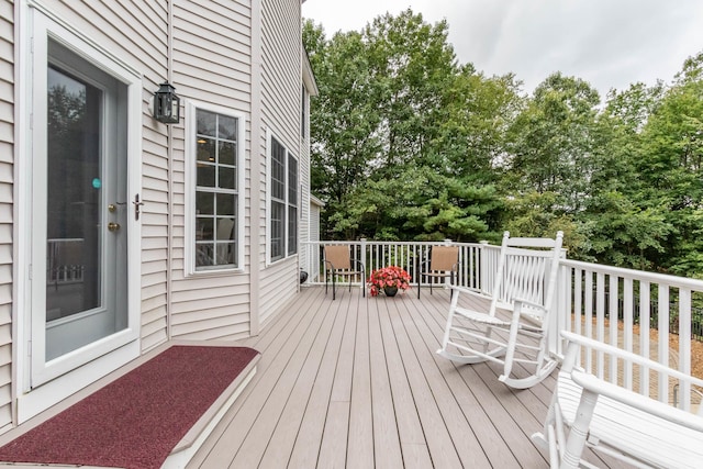 view of wooden deck