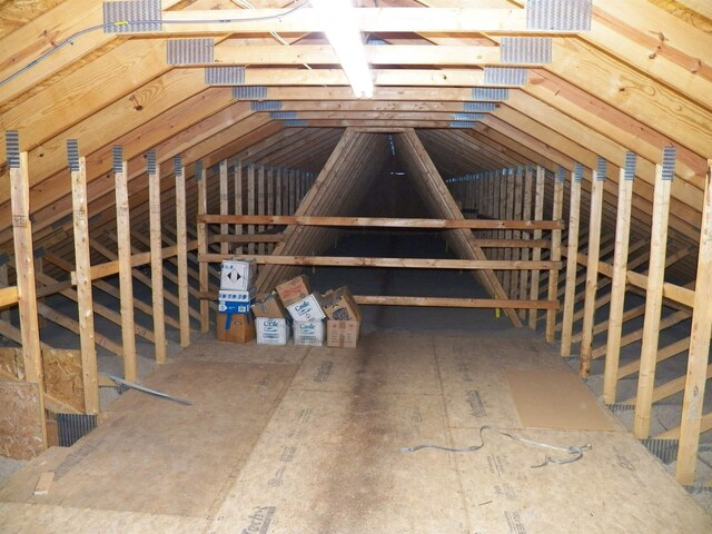 view of attic