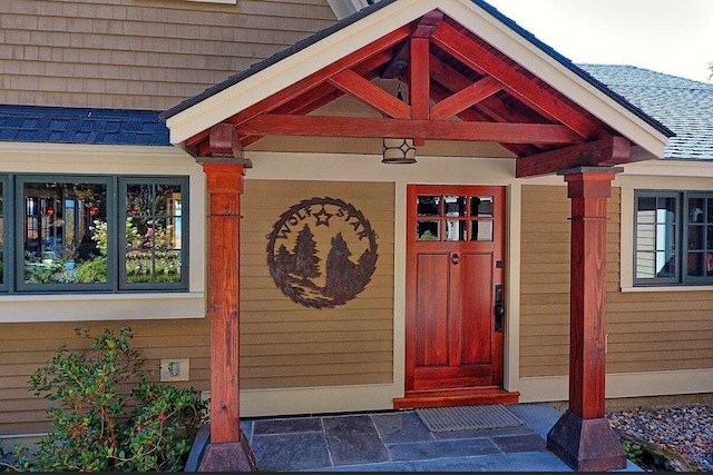 view of doorway to property