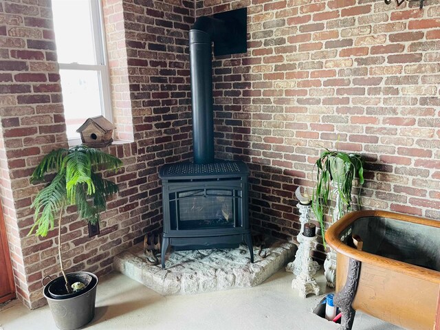43 Jackson Lodge Rd, Canaan, VT 05903 - room details featuring a wood stove