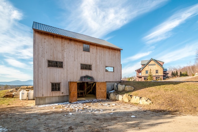 exterior space with a mountain view