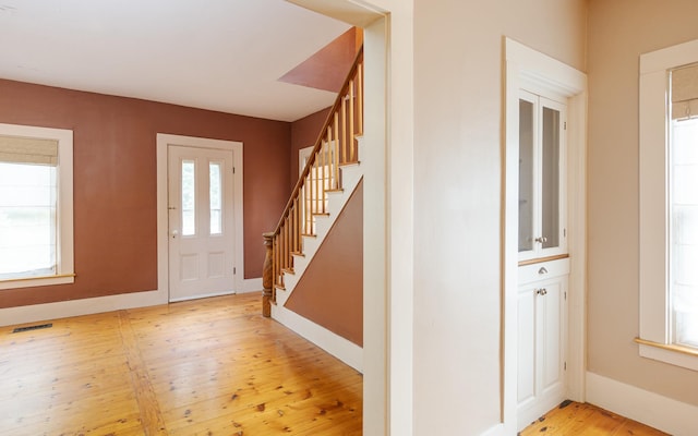 entryway featuring light hardwood / wood-style floors