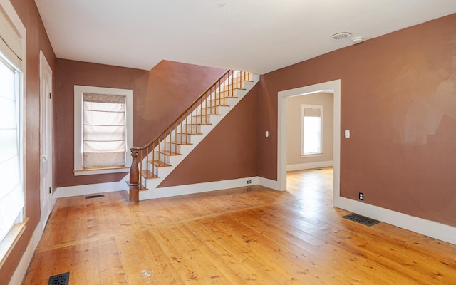 interior space featuring light wood-type flooring