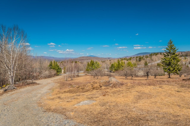 mountain view with a rural view