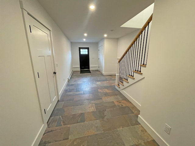 view of tiled foyer entrance