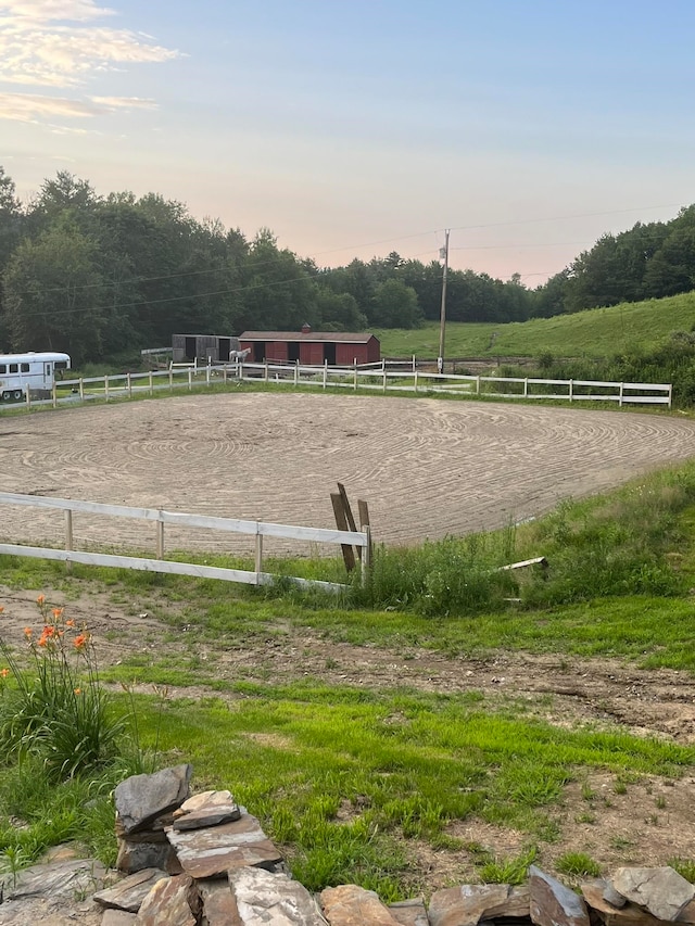 17 Tracy Hill Rd, Northfield, VT 05663 - view of yard with an outdoor riding arena and a view of countryside