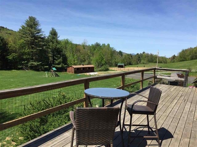 17 Tracy Hill Rd, Northfield, VT 05663 - deck with a lawn and a playground