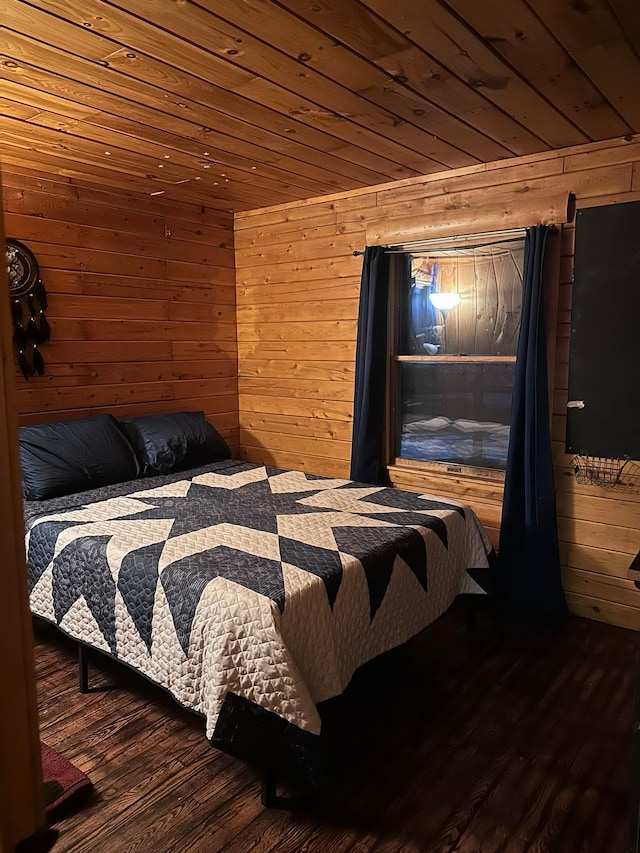 17 Tracy Hill Rd, Northfield, VT 05663 - bedroom featuring wood ceiling, wooden walls, and wood finished floors