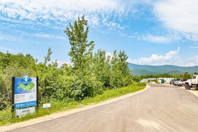 view of road featuring a mountain view