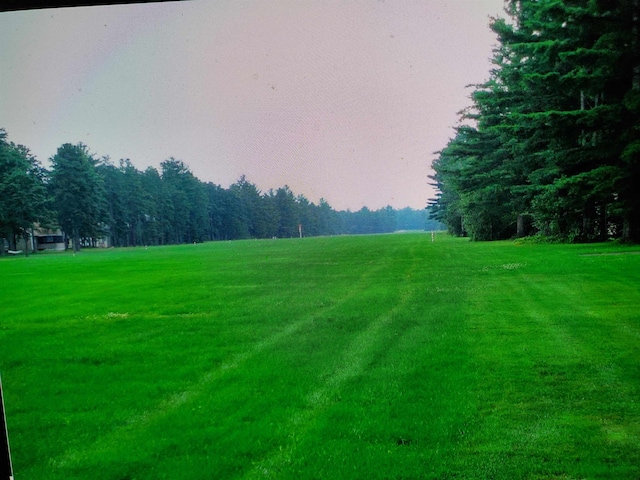 view of property's community with a lawn