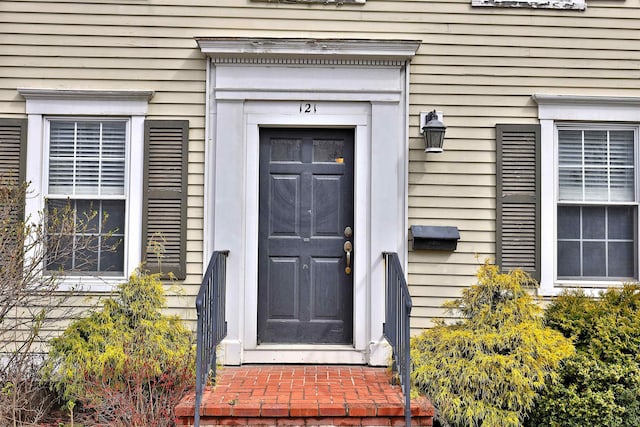 view of doorway to property