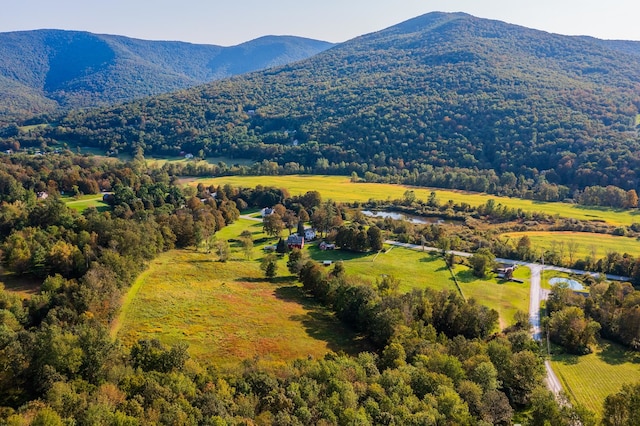 aerial view featuring a mountain view