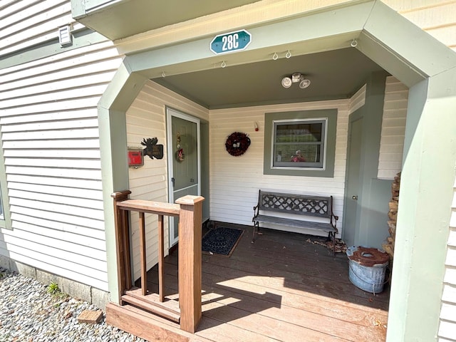 view of doorway to property