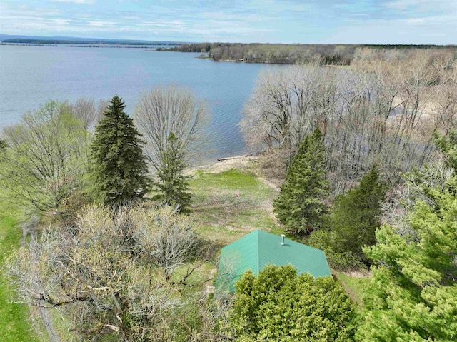 exterior space featuring a water view