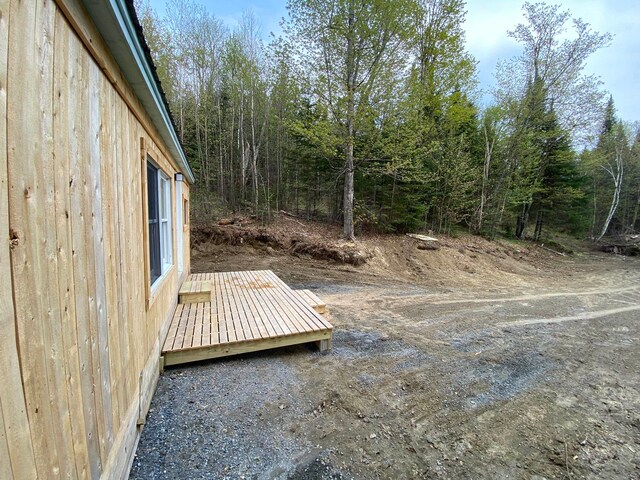 view of yard featuring a deck