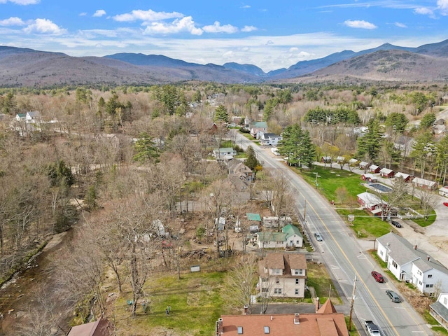 aerial view featuring a mountain view