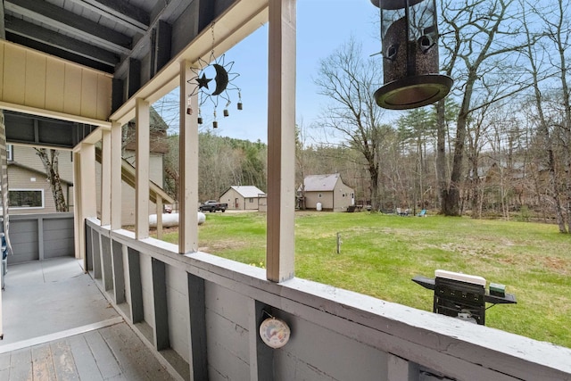 exterior space featuring a garage