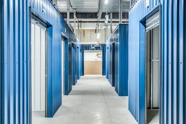 interior space with a high ceiling