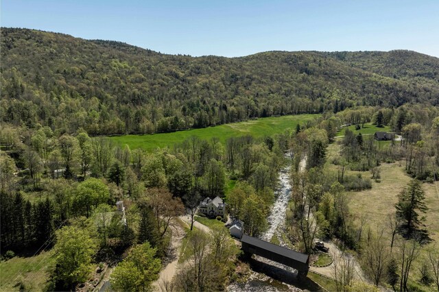 aerial view featuring a mountain view