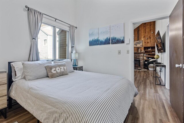 bedroom featuring hardwood / wood-style floors