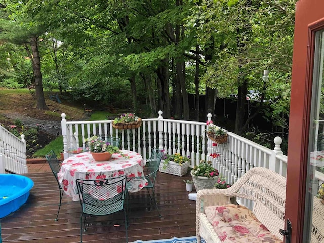 view of wooden deck