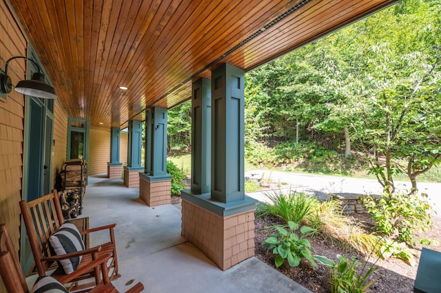 view of patio / terrace with covered porch