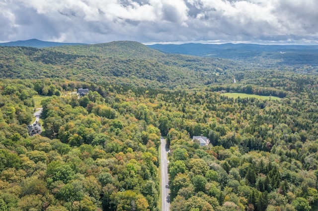 bird's eye view featuring a mountain view