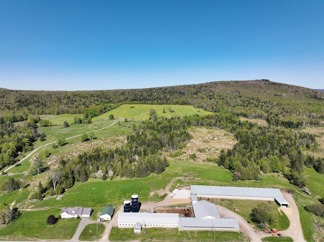 bird's eye view featuring a rural view