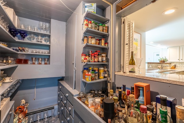 pantry with a sink