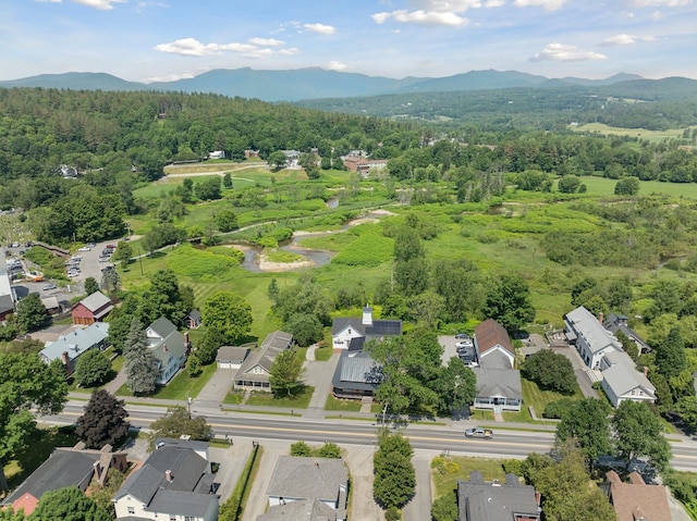 bird's eye view featuring a mountain view