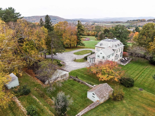 bird's eye view featuring a rural view