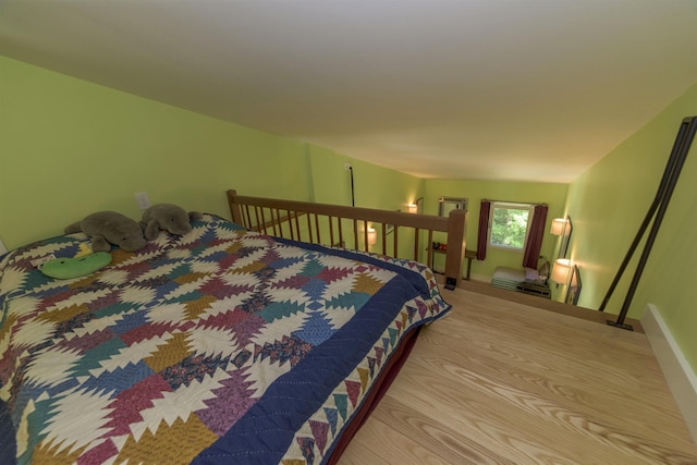 bedroom featuring light hardwood / wood-style flooring