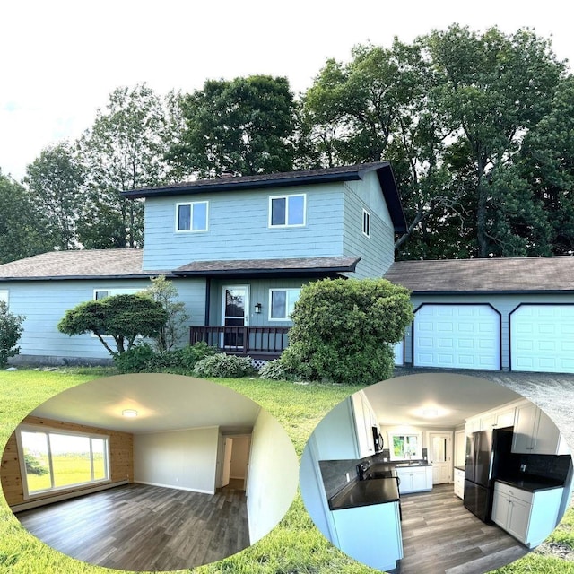 view of front of property with an outdoor kitchen