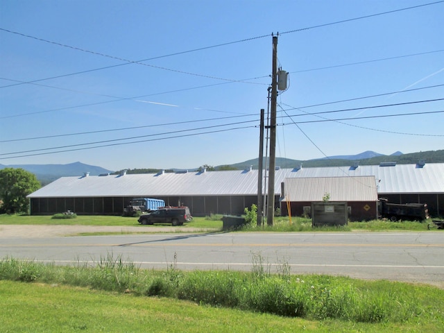 view of road featuring a mountain view