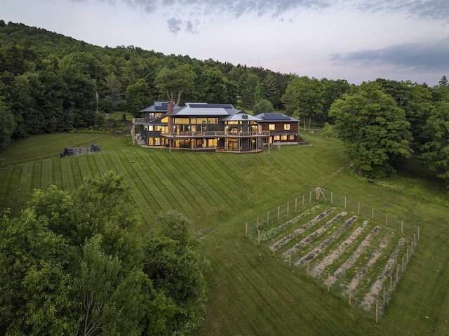 drone / aerial view featuring a rural view