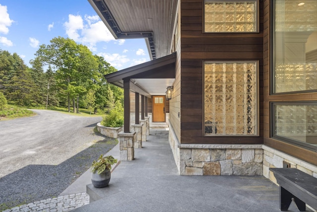 exterior space featuring a porch