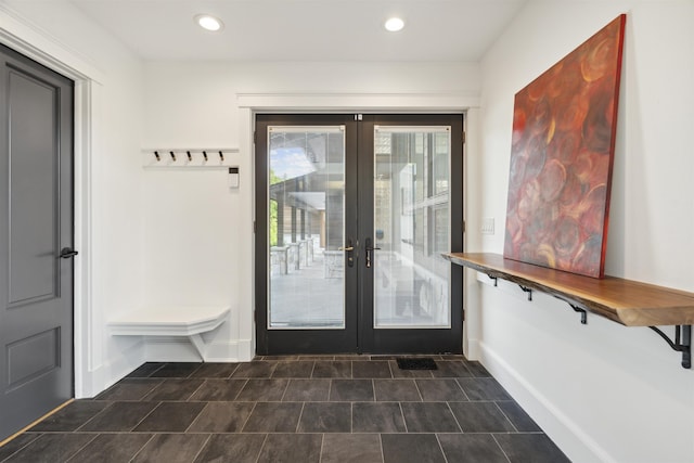 doorway with french doors