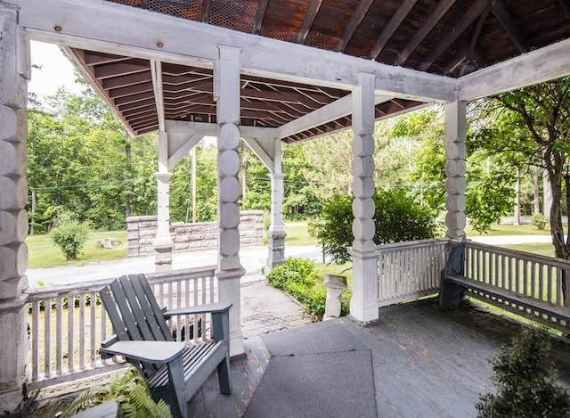 view of patio / terrace with a gazebo