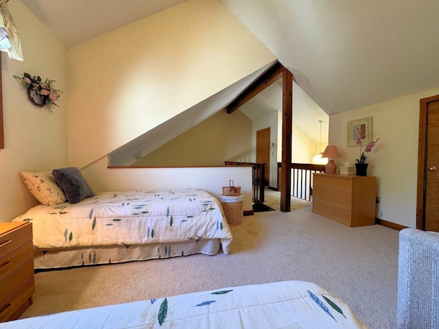 34 Sugar Brook Rd Unit F4, Peru, VT 05152 - carpeted bedroom featuring lofted ceiling
