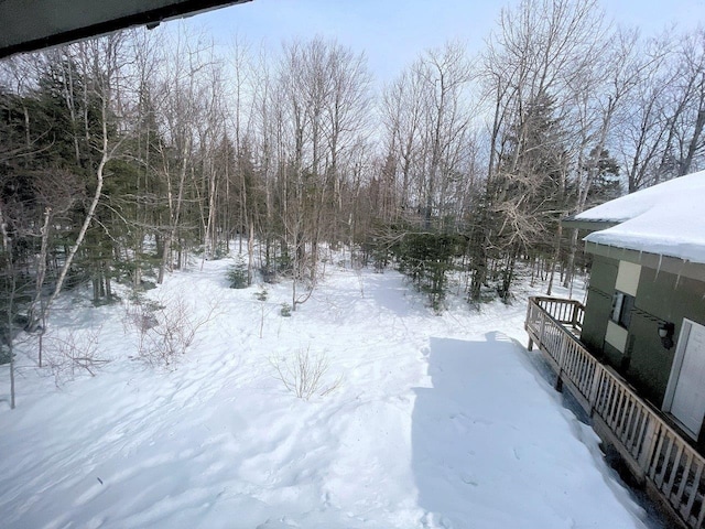 view of snowy yard