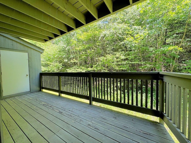 view of wooden deck