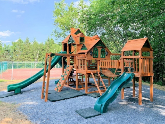 view of jungle gym